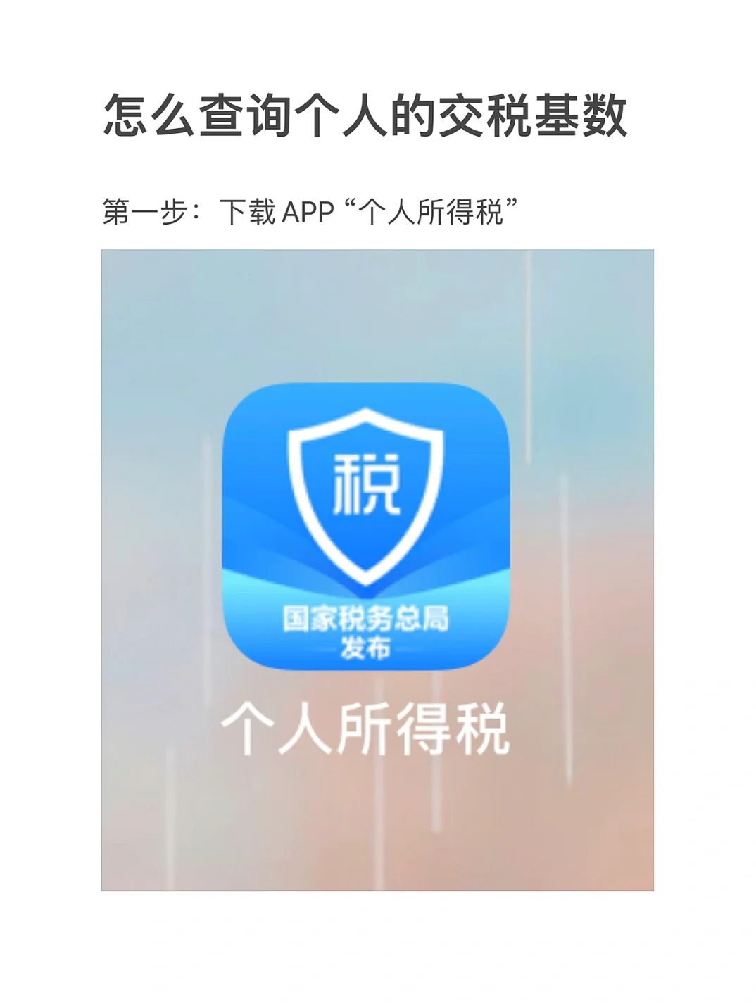 个人所得税官网下载app(个人所得税app免费下载安装)